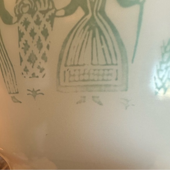 Vintage Pyrex 442 Amish Butterprint Cinderella 1.5 QT White Mixing Bowl Fading - Picture 9 of 16
